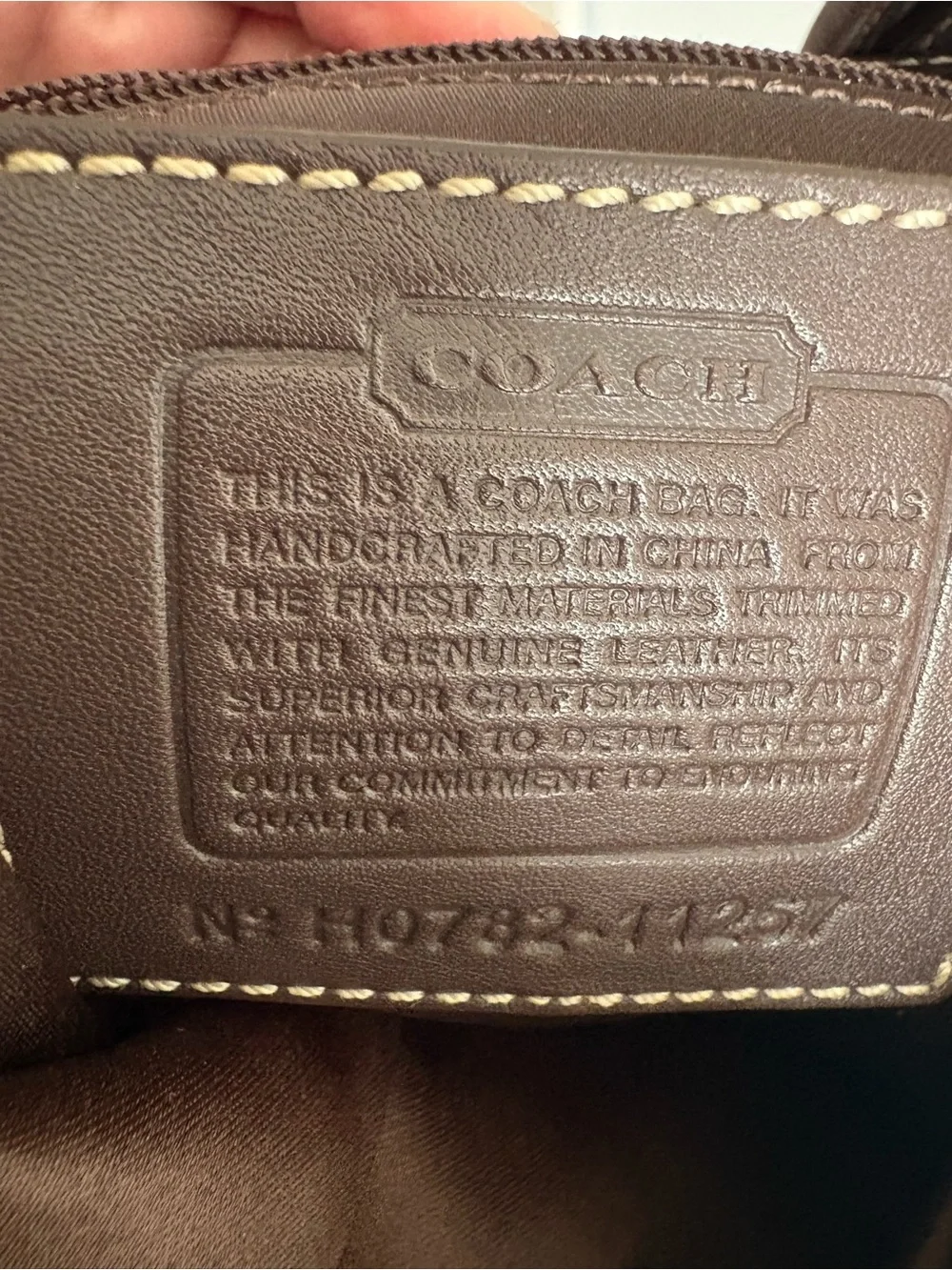 Brown Signature-Pattern Shoulder Bag